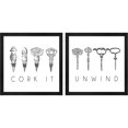 thumbnail image 1 of Great Art Now Cork It & Unwind by Mary Beth Baker, 2 Piece Framed Art Set Each 13.25"W x 13.25H, 1 of 3