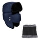 thumbnail image 1 of Gorro de invierno cálido con orejeras, gorro de trampero, gorro de aviador de piel sintética, 1 of 5