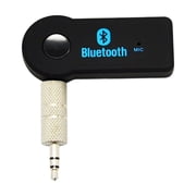 Bluetooth Car Audio Kit Hands Free Music and Calling Adapter with 3.5mm Jack Rechargeable Battery for Vehicle Wireless Connectivity