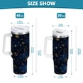 thumbnail image 3 of 40 oz Insulated Stainless Steel Tumbler Double Wall Stainless Steel Tumbler with 2-Way Drinking Twinkling Stars and Constellations, 3 of 9