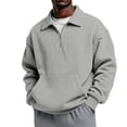 thumbnail image 3 of GrmtClth Mens Sweatshirts Quarter Zip Pullover Long Sleeve Golf Shirt 1/4 Half Zip Running Workout Pullover Tops Sweatshirt XL, 3 of 7