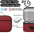 thumbnail image 4 of Red and Black Checkered Pattern Insulated Lunch Bag Teens,Bento School Lunch Bag for Teens for Work,Picnic or Travel 10.6x7.7x4.3 Inches,12 Can Capacity, 4 of 6
