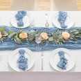 thumbnail image 3 of Camino de mesa plegable de tela de queso plisado para mesa de comedor, 3 of 3