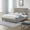 Beige, variant on Euroco Upholstered Queen Size Platform Bed, Adjustable Headboard, Beige