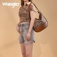 thumbnail image 2 of Wrangler Hobo Bags Large Crossbody Bags for Women Shoulder Purses with Striped Cotton Straps, Leopard-Brown, 2 of 6
