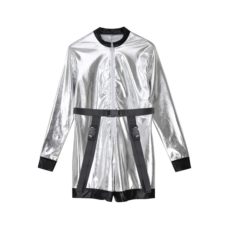 Alvivi Women's Shiny Astronaut Costume Bodysuit Fancy Dress