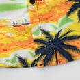 thumbnail image 6 of Lovzfmll Tropical Print Short Sleeve Shirt for Boys, Vintage Coconut Tree Casual Top for Beach, Button Down Collar for Kids 9-10 Years, 6 of 9