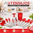 thumbnail image 2 of Juego De Cucharones De Silicona Y Acero Inoxidable KITCHENES 12 piezas, 2 of 8
