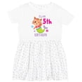 thumbnail image 3 of Inktastic It's My 5th Birthday with Cute Cat Mermaid Girls Toddler Dress, 3 of 5