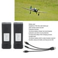 thumbnail image 3 of For 2Pcs 3.7V 1800mAh Lithium Battery with Charging Line for F184 S93 L900 A258 Remote Control Drone, 3 of 7
