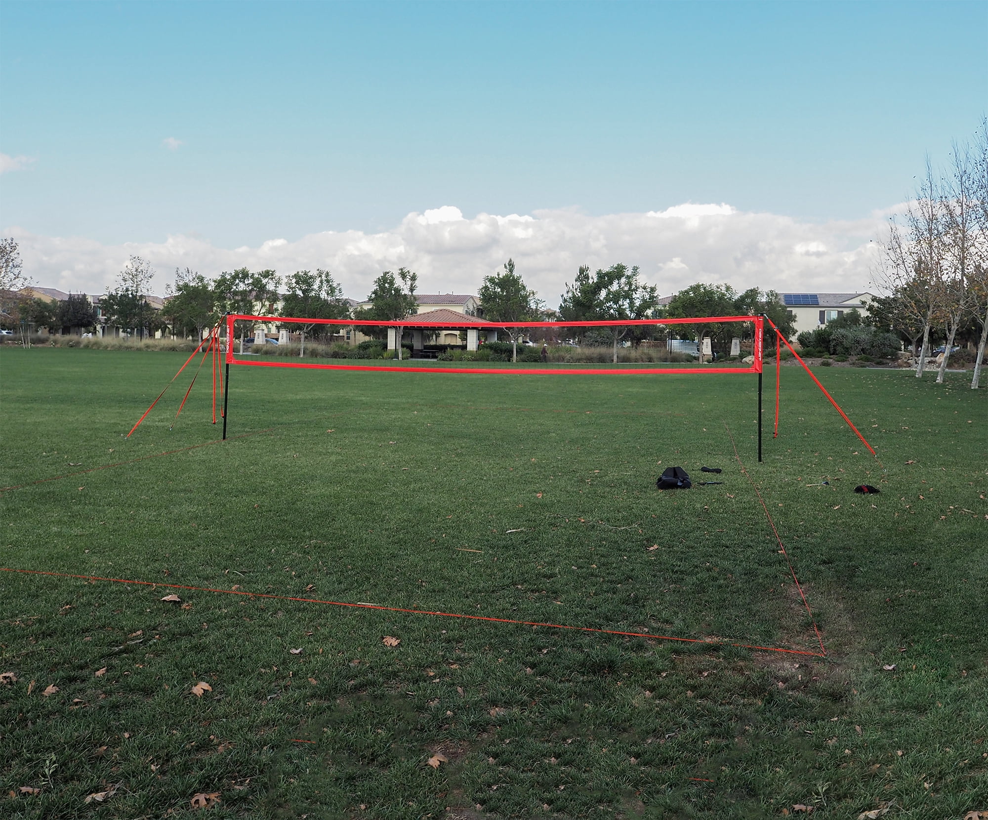 PowerNet Pro Volleyball Net, 32 Ft Wide Regulation Size, Adjustable Height Volleyball Net, Portable Volleyball Net for Backyard, Beach & Park, Volleyball Training Equipment, Carry Bag