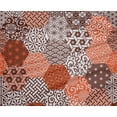 thumbnail image 5 of oneOone Polyester Lycra Orange Fabric Geometric Craft Projects Decor Fabric Printed By The Yard 56 Inch Wide, 5 of 5