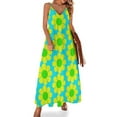 thumbnail image 2 of Yellow Green Hippy Flower Daisy Sleeveless Dress women clothes clothes for woman, 2 of 7