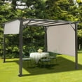 thumbnail image 4 of Gymax 10' X 10' Pergola Kit Metal Frame Gazebo &Canopy Cover Patio Furniture Shelter, 4 of 10