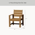 thumbnail image 2 of Better Homes & Gardens Ezra Outdoor HDPE Dining Chair, 2-Pack, Teak, 2 of 11