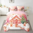 thumbnail image 2 of jejeloiu Cartoon Bear Cookie Bedding Comforter Set 7pcs,Fairy Tale Casytle Queen Bedding Sets,Christmas Tree Queen Sheet Sets For Child,Super Cozy Room Decoration Reversible, 2 of 8