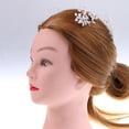 thumbnail image 3 of 2 Piezas Pasador de Pelo de Flor de Gypsophi de Cristal Plateado Zulema, 3 of 8