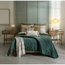 ESMERLD COLOR VOGA VELVET TEXTURE REVERSIBLE COMFORTER 1 PCS QUEEN SIZE MADE IN MEXICO