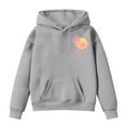 thumbnail image 3 of FUZHIQ Long Sleeve Shirt Girls Unisex Hooded Long Sleeved Loose Classic Sweatshirt for Featuring Island Coconut Tree In Medium And Large Sizes. Grey,9-10 Years, 3 of 6