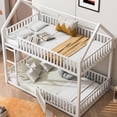 thumbnail image 2 of Metal Twin House Bunk Bed with Ladder | Facilitate Getting into Bed, 2 of 2