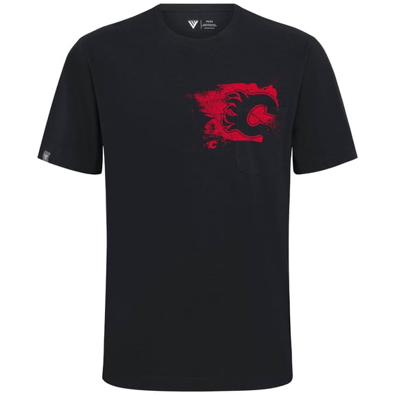 Men's Levelwear  Black Calgary Flames  Focal Blasted T-Shirt