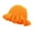 Orange, variant on Knit Hat Women's Bucket Hats Women's Daily Casual Knit Cap Fisherman Style with Petal Edge Breathable and Soft Size Is Universal and Comes with Adjustable Snap Fastener