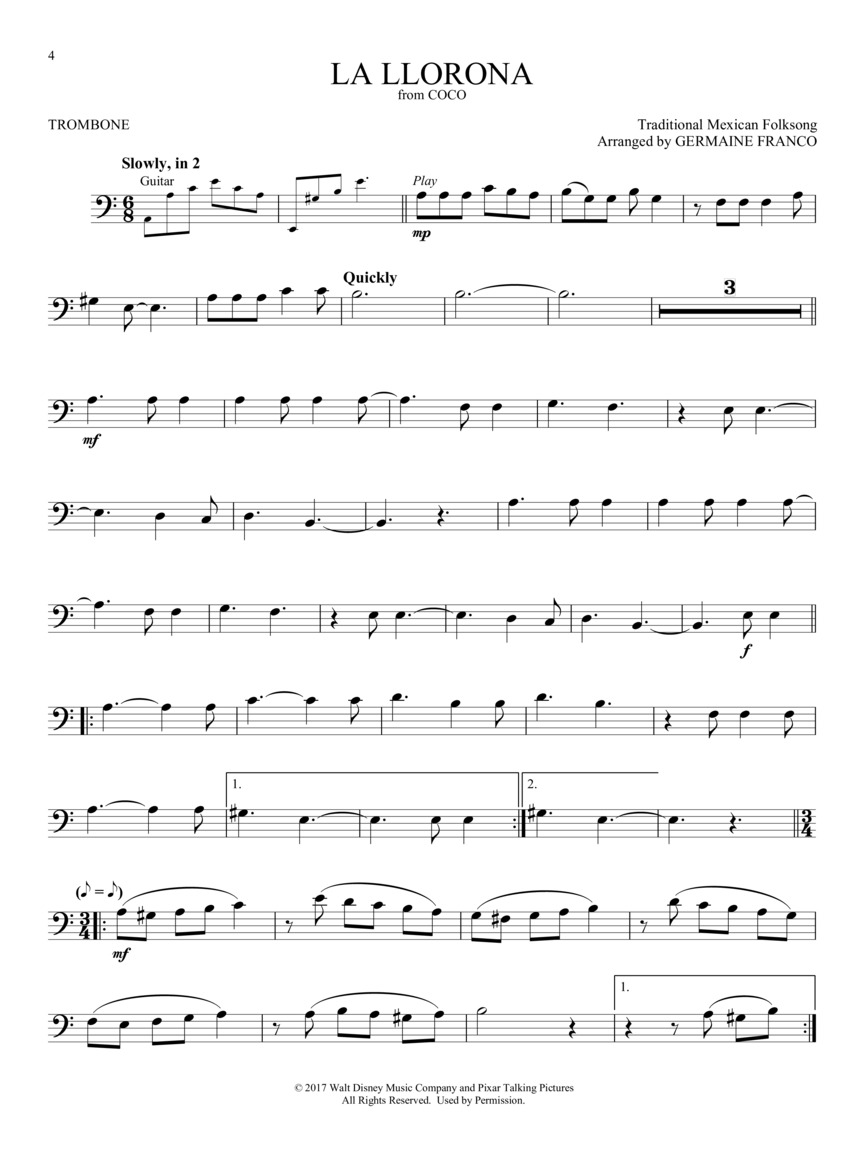 Hal Leonard Coco Trombone Audio Online Walmart Com