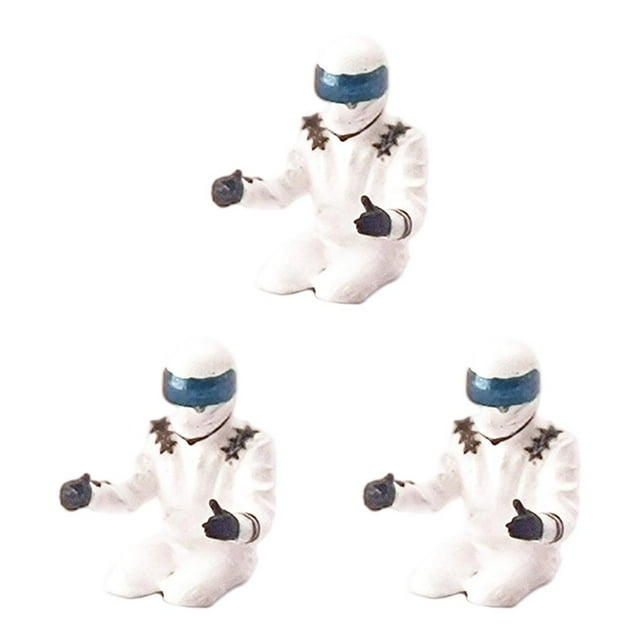 Thinsony 1/2/3 Miniature 164 Scale Painted Figure Driver Scene Decor Children Toy S Gauge Charming Women Racer White 3PCS