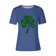 thumbnail image 4 of Mujeres Manga Corta de Verano Tops Impreso Sudadera Casual, Cuello Redondo Blusa Ligera para la Primavera Y el Verano, 4 of 4