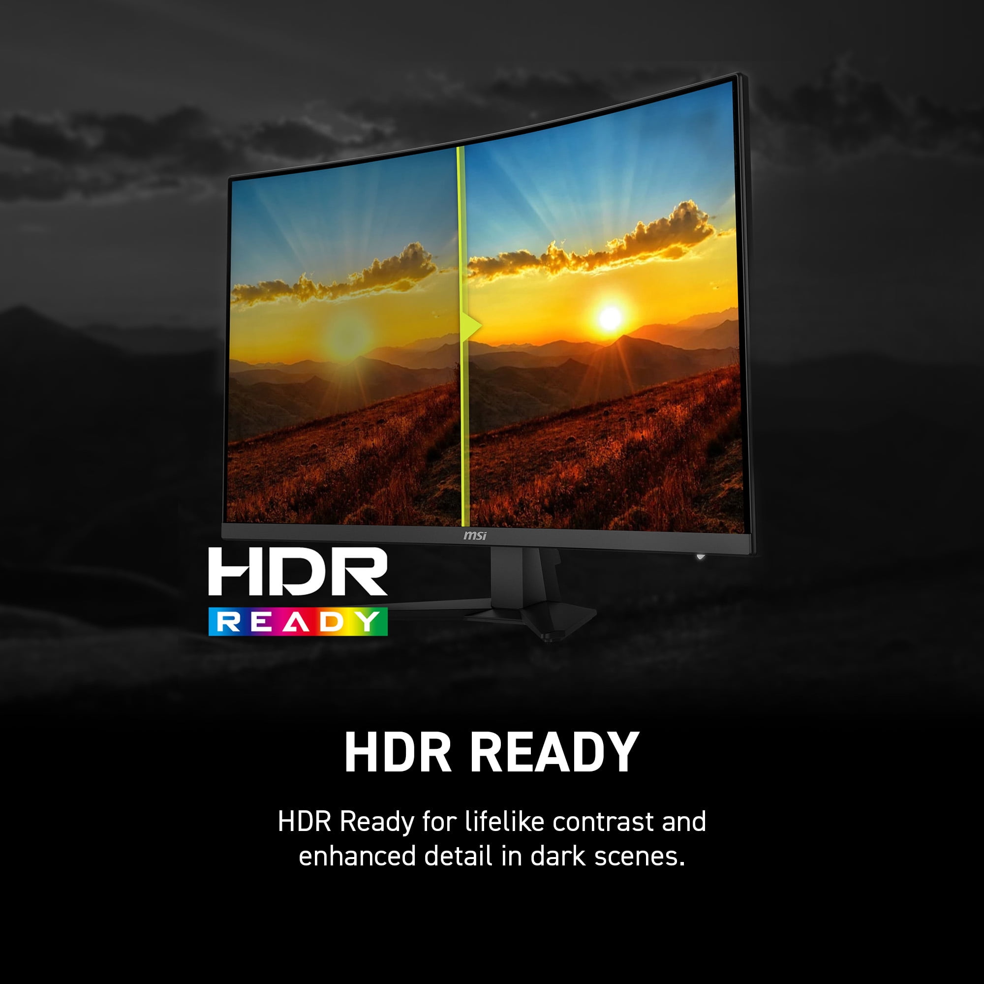 MSI 31.5" Curved WQHD (2560 x 1440)HDMI DP 180Hz 0.5ms FreeSync LCD Gaming Monitor - MAG 321CQF E18W