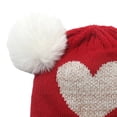 thumbnail image 4 of Generic Soft Hats for Children's Knit Hat Woolen Hat Double Hairball Woolen Hat Girls Children Love Knit Hat Valentine's Day for Fashion Casual Four Seasons Caps(One Size,Red), 4 of 5