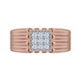 thumbnail image 3 of 1/3 Carat Men's Diamond Wedding Band Ring in 14K Rose Gold (Ring Size 8.25) (SI1-SI2 Clarity), 3 of 5