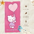 thumbnail image 2 of Toalla de playa de Hello Kitty, dibujos animados, lindo Sanrio, decoración de habitación, baño, mano, hogar, ducha, viaje, baño, niños, niñas, niños, 2 of 7