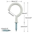 thumbnail image 2 of Uxcell 10pcs Cup Hooks 2" Vinyl Coated Screw-in Ceiling Wall Thread Hooks White, 2 of 7