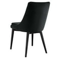 thumbnail image 6 of Side Dining Chair, Black, Velvet, Modern Contemporary, Kitchen Room Cafe Bistro Restaurant Hospitality, 6 of 10