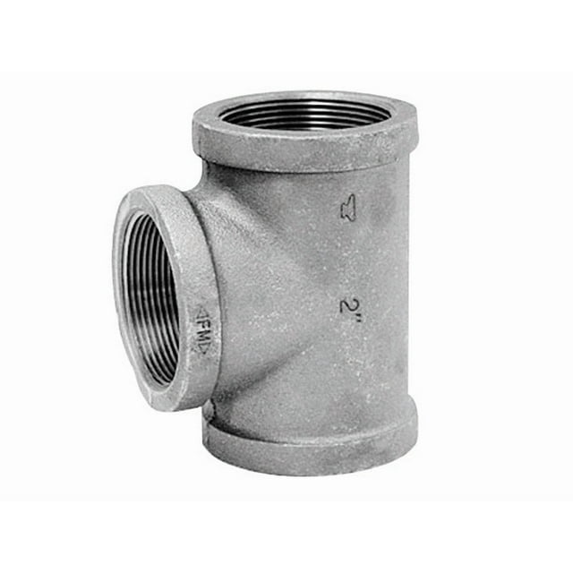 Yunque, hierro maleable galvanizado, 2 cm FPT x 2 cm FPT x 2 cm FPT