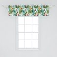 thumbnail image 2 of Ambesonne Leaf Window Valance, Palm Tree Flowers Hibiscus, 54" X 12", Pale Caramel Burgundy, 2 of 3