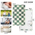 thumbnail image 6 of Yayeee 2 Pack Hand Towels for Bathroom 100% Cotton 16" x 28" Soft Absorbent Kitchen Towel, Green and White Plaid Pattern, 6 of 7