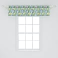 thumbnail image 2 of Ambesonne Plant Window Valance, Cactus Buds Types Pattern, 54" X 12", Green and Blue, 2 of 3