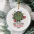 thumbnail image 2 of Custom Name Text Cabbage Christmas Ornament, Funny Vegetable Xmas Tree Keepsake for Men, Women, Circle Christmas Ornament, 2 of 5