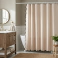 thumbnail image 7 of Unique Bargains Boho Wavy Trim Shower Curtain Sets with 12 Hooks Beige 72"W x 72"L, 7 of 7