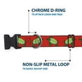 thumbnail image 5 of Buckle-Down Pet Collar, Dog Collar Plastic Buckle, Sea Turtles Red Green, 7 to 8.5 Inches 0.5 Inch Wide, 5 of 8