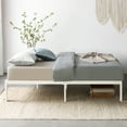 thumbnail image 4 of Mellow Rocky Base E Metal Platform Bed with Patented Wide Steel Slats, White, Twin, 4 of 10