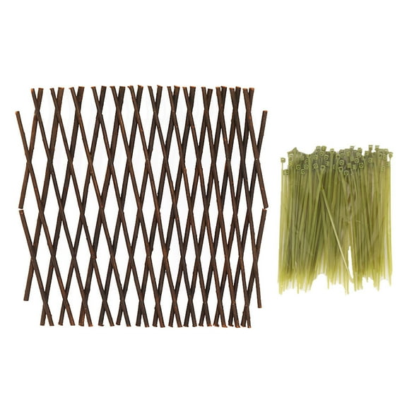 Trellis for Climbing Plants, Expandable Lattice Panel for Outside, Wooden Trellis for Grape Vines, Vintage Decorative Garden