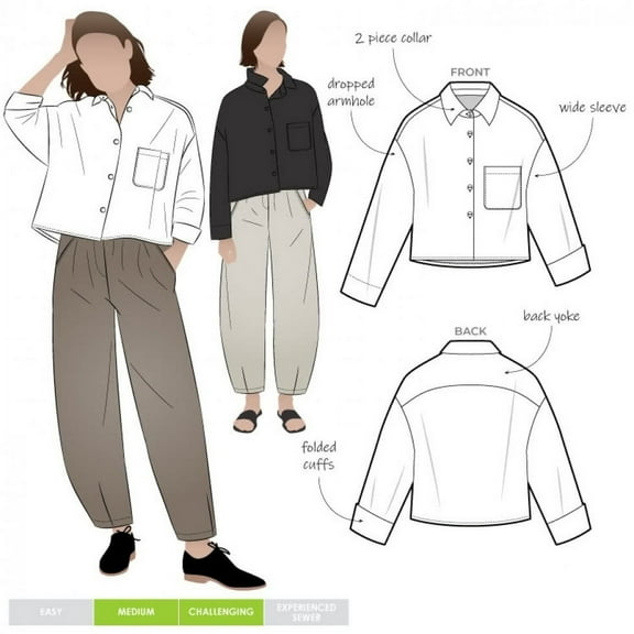 Style Arc Sewing Pattern Archie Shirt Women