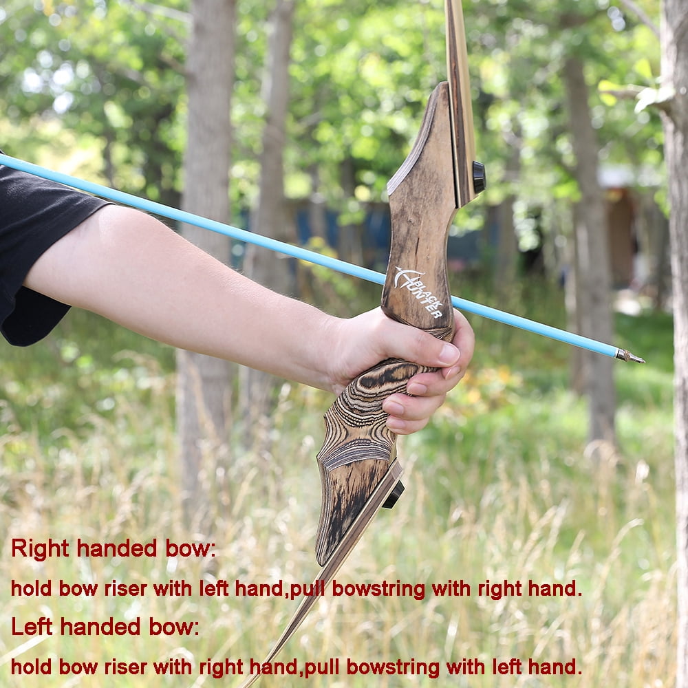 SHARROW 60" Takedown Recurve Bow Carbon Arrow Set 20-60lbs Limb Bamboo Core Archery Hunting US STOCK