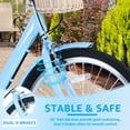 thumbnail image 2 of XYJBHB 26" 7-Speed Women's Cruiser Bike, Adult Beach Bicycle with Comfort Seat, Light Blue City Commuter Bike, 2 of 7