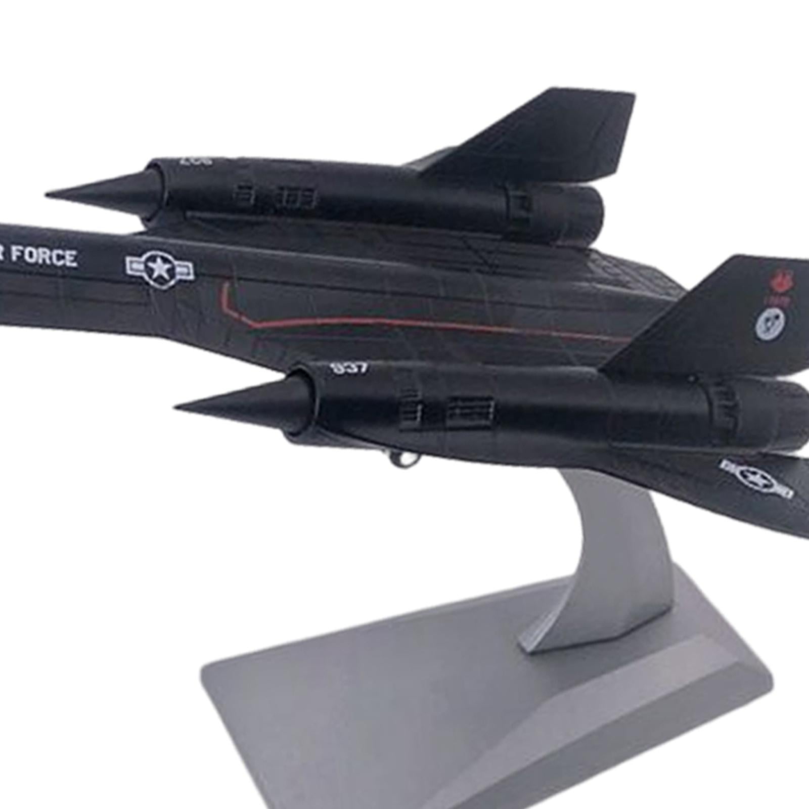 Alloy Diecast 1:144 Blackbird 71A Fighter with Display Stand,Metal Plane Model for Shelf Office Desktop Room Ornaments