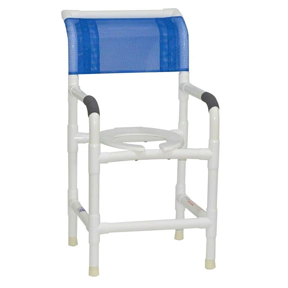 MJM International 115-LP Shower Chair 15" internal width and non-slip rubber tips, 250 lbs weight capacity