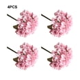 thumbnail image 3 of Ramo de flores realistas Inteprter 4 pack/lote decoración del hogar apariencia realista flor falsa rosa claro violeta, 3 of 6